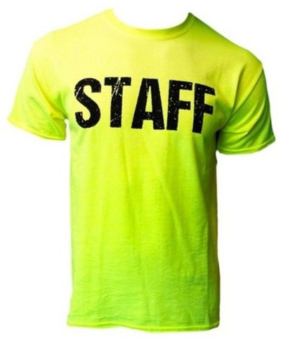 Neon staff shirt front - staff, &