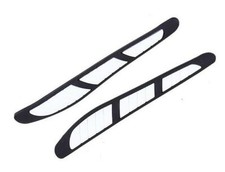 2x Black Rubber Door Mirror