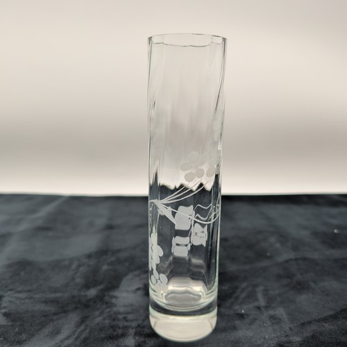 Clear glass bud cylinder vase - cylinder,