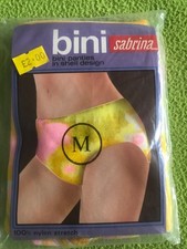 Vtg Nylon Pants Knickers Briefs 1970s Flowery Size M Kitsch Retro Bini Sabrina