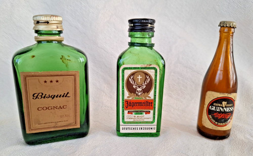 Vintage miniature bottles - 3×,