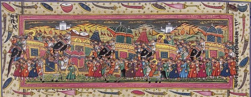 Mughal miniature painting - miniature,