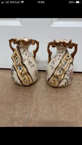 Pair empire porcelain vases - pair, of