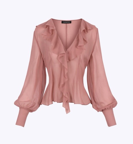 100 silk ruffle - 100%,