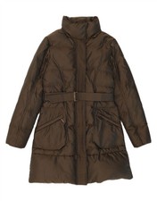 GAS Womens Padded Coat IT 44 Medium Khaki Polyester AF02