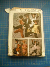 Child’s Simplicity Halloween Costume Pattern #8272 Clothes for Bear