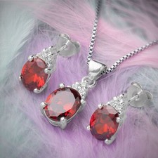 Oval Red Garnet Gemstone