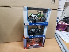 KAWASAKI HUSQVARNA KTM HERLINGS COMBO 1:18 Die-Cast Motocross MX Toy Model Bikes