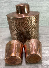 Antique  Hammered Copper Flask