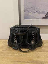Fendi "B" Bag in Black Patent