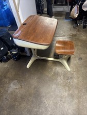 retro childrens school desk vintage