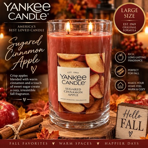 Yankee candle sugared - candle, cinnamon