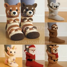 3D Cute Animals Socks Knitted Animal Pattern Floor Socks Unisex Funny Winter NEW