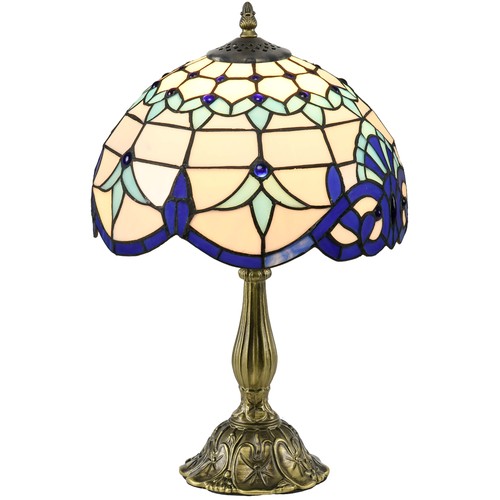 Homcom stained glass table - glass,