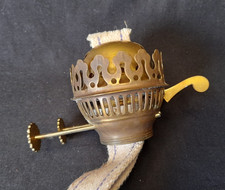 Antique Brass Oil Lamp Duplex