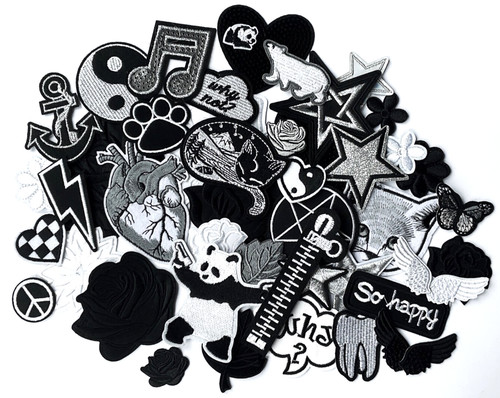 Black and white patch - patch, iron