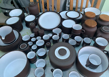 Hornsea contrast Lancaster Vitramic) -plates, bowls, cups, teapot, coffee pot