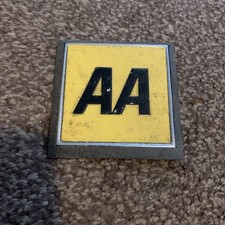 VINTAGE Square AA Car Badge