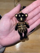 Punk Lady Gaga, Christina, DISAYA Gold Plated, Enamel & Swarovski Teddy Necklace