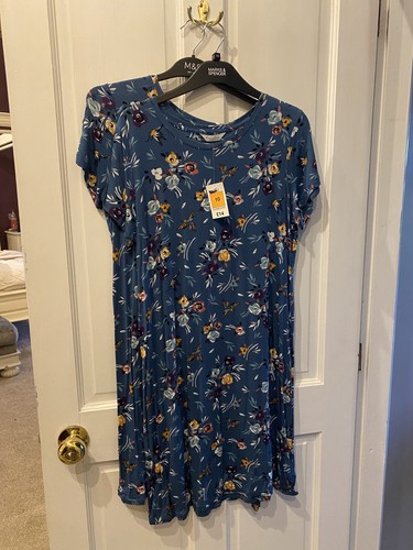 Bnwt s teal floral - m&s,