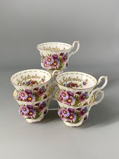 Royal Albert Flowers Of The Month Set Of Five 7cm Tea Cups - September