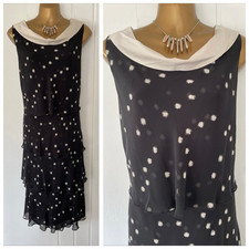 Jacques vert dress size 18 Black Ivory Flapper Mother Of The Bride Wedding Party