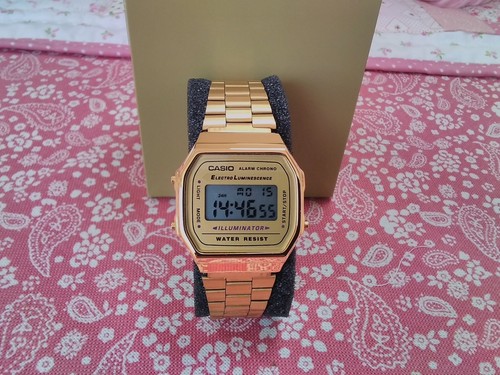 Refurb gold casio a168wg 9ef - gold, a168wg-9ef