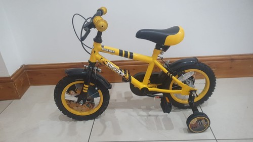 Kids bike yellow bicycle - kids,
