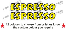 2 x Espresso Stickers decals