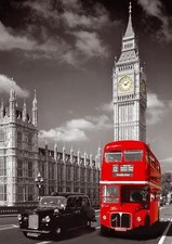 LONDON CITY RED BUS & BIG BEN