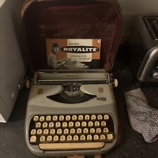 ROYALITE TYPEWRITER PORTABLE WITH REAL LEATHER CASE