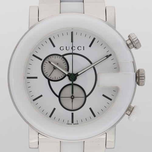 Gucci 101m chrono white dial - chrono,