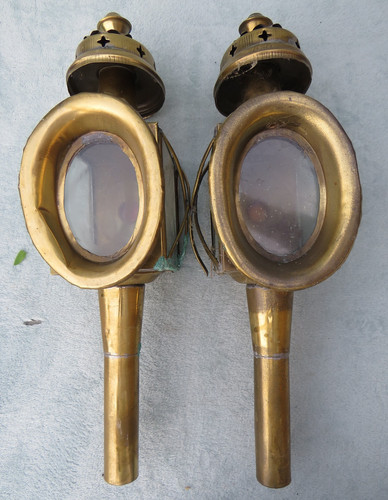 Matching pair vintage brass - pair, of