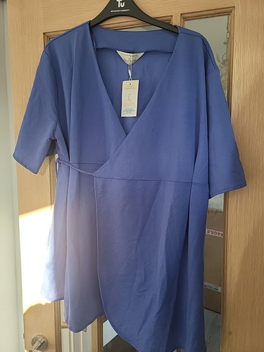 New blue maternity blouse size - new,