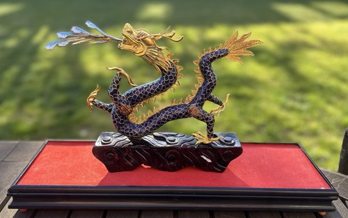 Cloisonné blue gold - blue, enamel