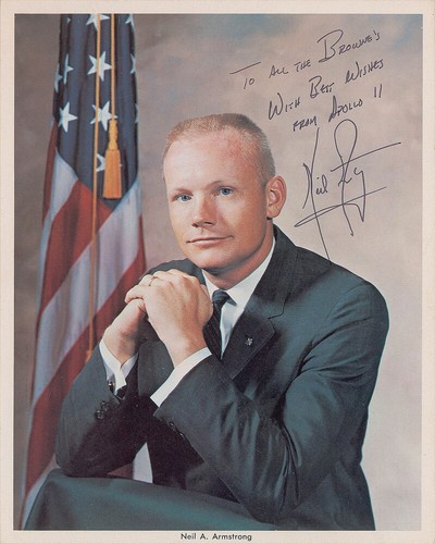 Neil armstrong signed photo - neil,