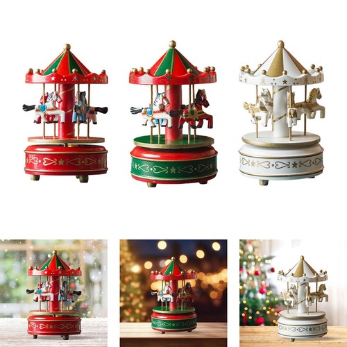 Christmas wooden carousel - christmas,