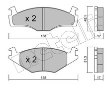 FRONT BRAKE PAD SET DISC BRAKE