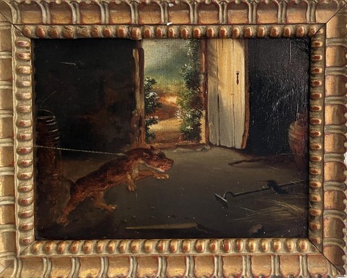 Antique oil painting british - oil,