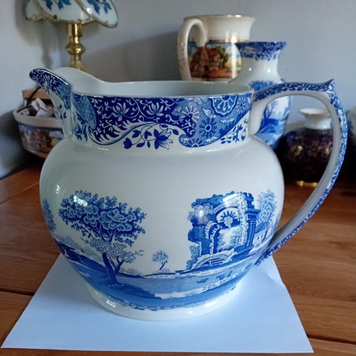Very large blue white spode - very, &white
