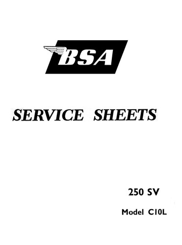 Bsa c10l 250 v - bsa,
