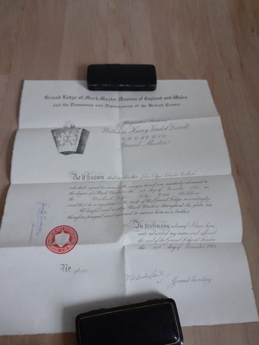Mark master mason certificate - mark,