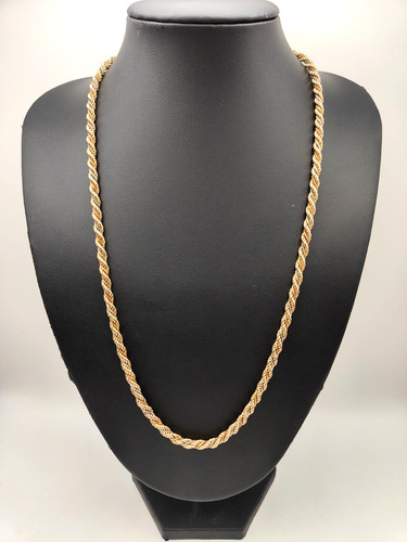 9ct yellow gold rope chain - 9ct,
