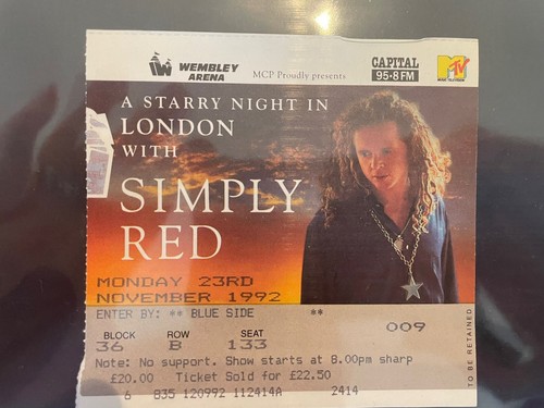 Simply red ticket 1992 - simply,
