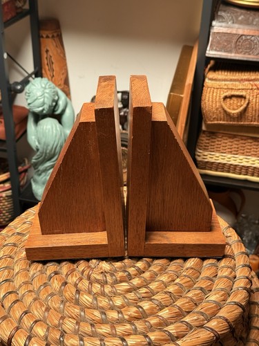 Rare vintage wooden bookends - rare,