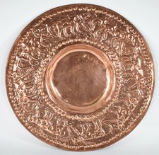 VINTAGE ARTS & CRAFTS NEWLYN TYPE COPPER CHARGER 30cm