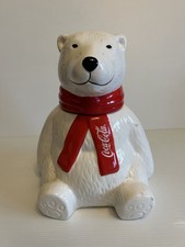 Coca Cola Cookie Jar Genuine Biscuits 2015 Christmas Polar Bear