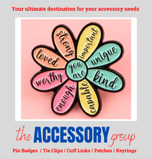 New Be Positive You Are Loved Strong Kind Worthy pin badge metal enamel tie pin