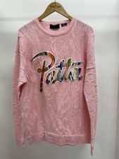 Patta x Coogi Pink Textured Jumper Sweatshirt Size L Limited Edition C44" D29"