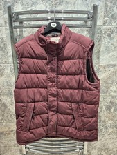 Men's FatFace Padded Gilet, XL, Burgundy, 3EMA, Used.